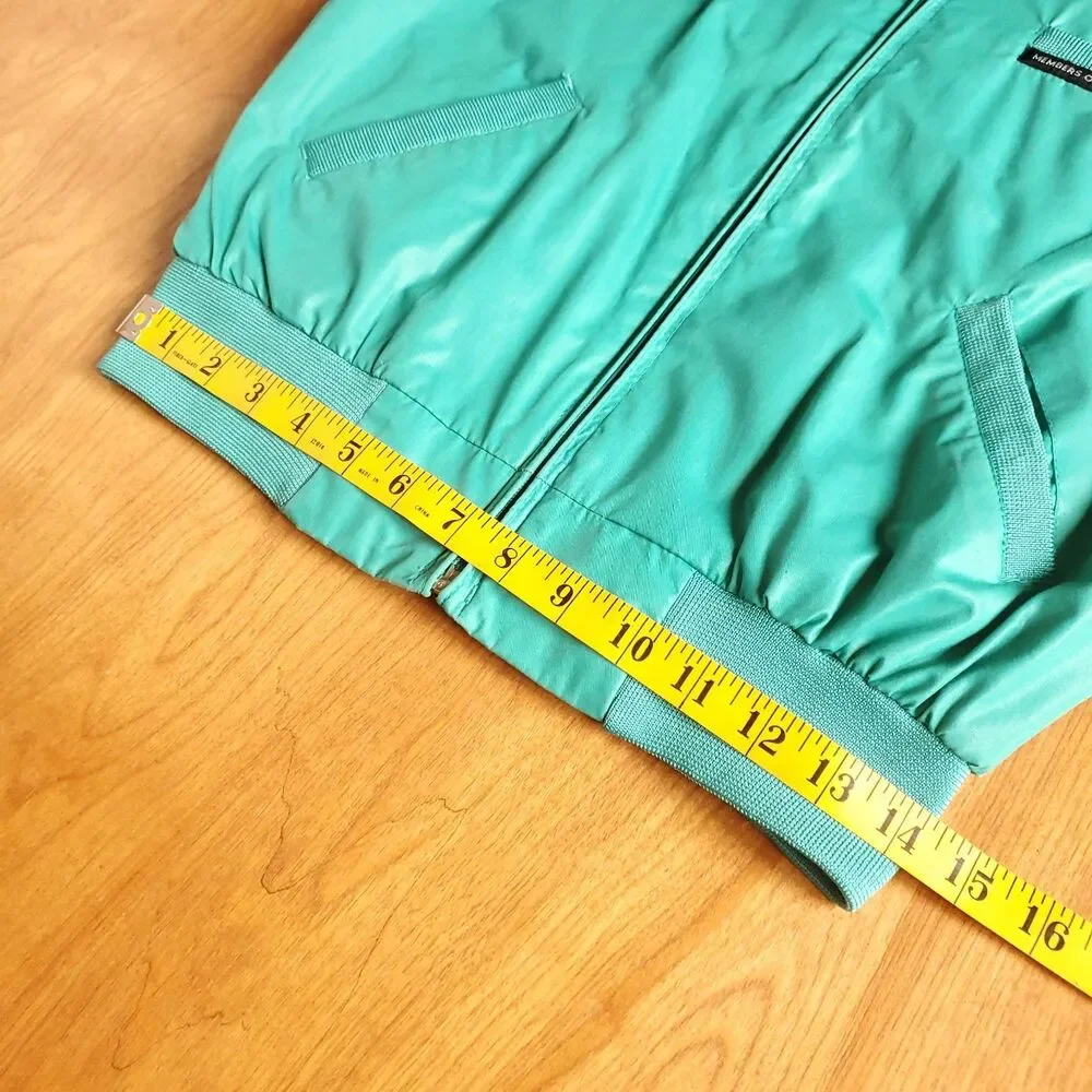 Classic Members Only Jacket Kids 7/8 Teal Green Vintage Iconic Bomber Racer